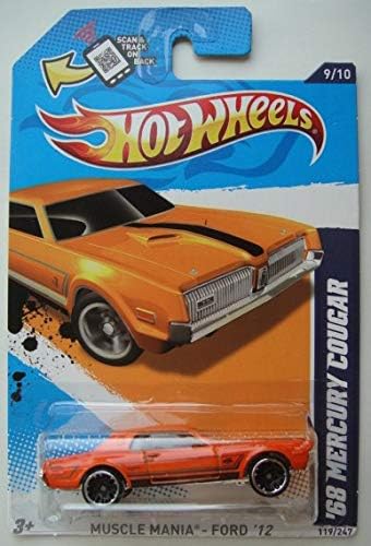 Hot Wheels 2012 Muscle Mania Ford 910, Orange '68 Mercury Cougar 119247