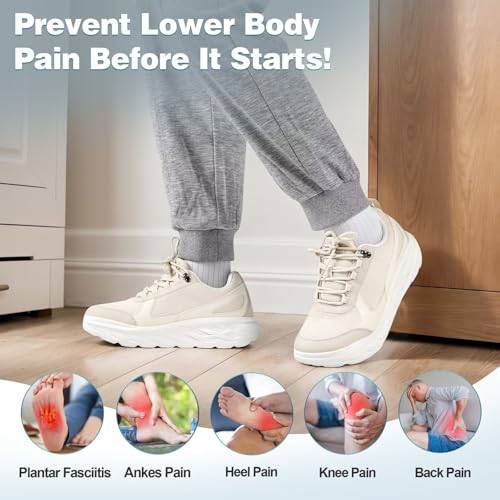 Image of OrthoComfoot Men's Orthopedic Diabetic Wide Walking Shoes: Comfortable Plantar Fasciitis Fashion Sneakers with Arch Support for Swollen, Casual Hammer Toes Shoes for Foot and Heel Pain Relief