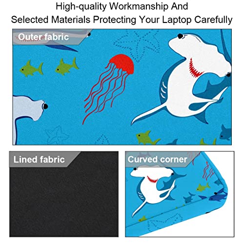 Sac à bandoulière pour ordinateur 13 à 14.5 pouces motif poisson marin