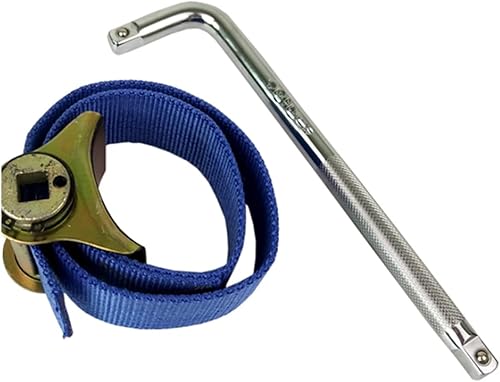 Llave de filtro de aceite ajustable para camión, 1.575-7.087 in, rango de 1.575-7.087 in, juego de cinturón de lona