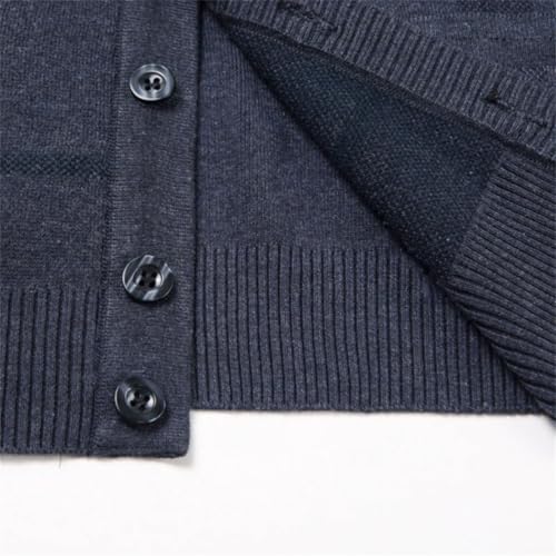 Men Sleeveless Knit Buttons Vest Basic Thick Winter Stripes Vintage Cardigan Sweater Vest4