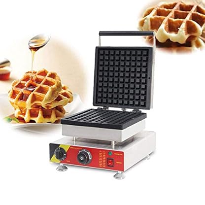 AISHANG 1500 W elektrische Antihaft-belgische Waffeleisenmaschine mit Temperaturregelung, 2-Scheiben-Waffeleisen, für…