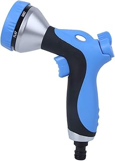 Jeanoko Bocal de mangueira, bocal de mangueira de jardim bocal de mangueira de água ergonomicamente projetado durável multifuncional bocal pulverizador de mangueira para irrigação de jardim