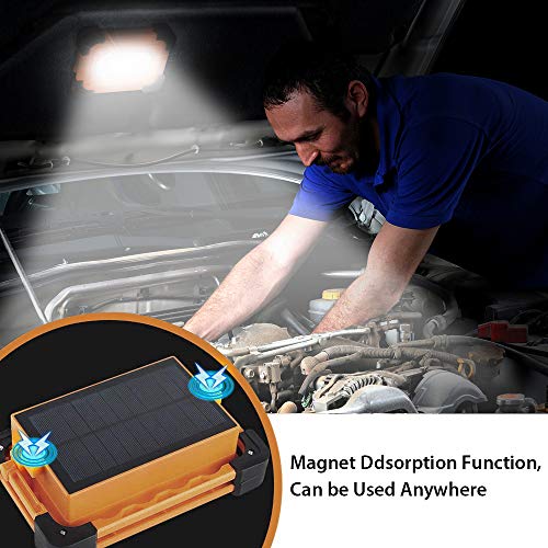 60W LED Baustrahler Akku, Elekin LED Strahler Arbeitsscheinwerfer Arbeitsleuchte mit 4 modi, Solar Campinglampe COB… – Bild 6