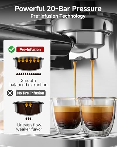 Grindora Espresso Machine with Grinder, 44 Grind Settings, Temp Control - 4