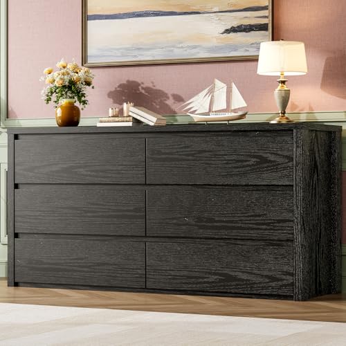 GarveeHome 6 Drawer Dresser for Bedroom, Wide Wood...