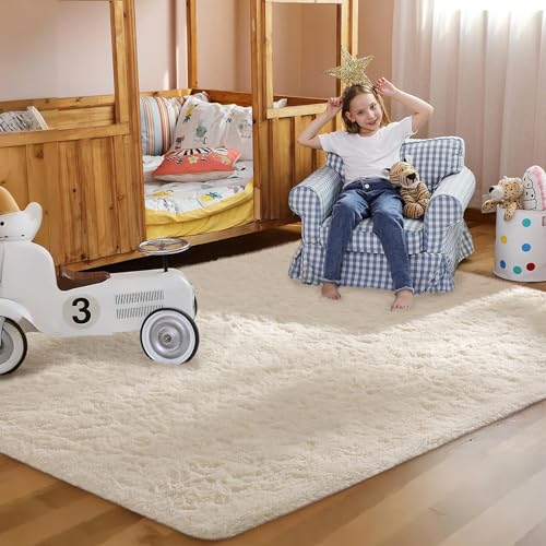 image for Ophanie Rugs for Living Room, Upgrade Non-Slip Fluffy Soft 5x8 Area Ru