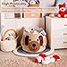 Large Dog Woven Basket with Handles - Toy Storage Bin, Baby Gift & Animal Nursery & Cute Laundry Basket, for Clothes, Towels, Toys (Dog)