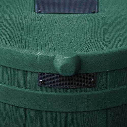 Image of Good Ideas Rain Wizard Water Storage High Quality Collection Barrel with Brass Spigot, Safety Screen, and 50 Gallon Capacity, Green (3 Pack)