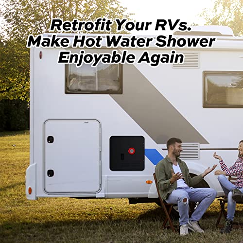 Image of FOGATTI 18 inch x 18 inch RV Water Heater Door, Black | ONLY Door kit for FOGATTI RV Tankless Water Heaters, Water Heater not Included