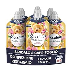 Coccolino Ammorbidente Concentrato Sandalo e Caprifoglio, Ammorbidente Lavatrice Intense Care con Tecnologia Pro-Fibre, Formato XXL Fino a 456 Lavaggi, 6 Pezzi da 1750 ml