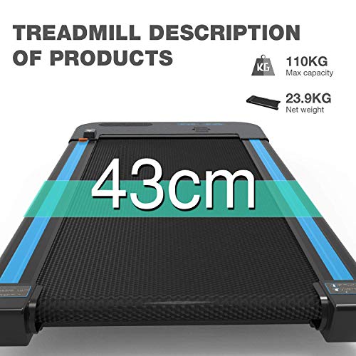 Viinice 2WD Motor Bluetooth 440W em esteira, alto-falantes embutidos da máquina de caminhada elétric