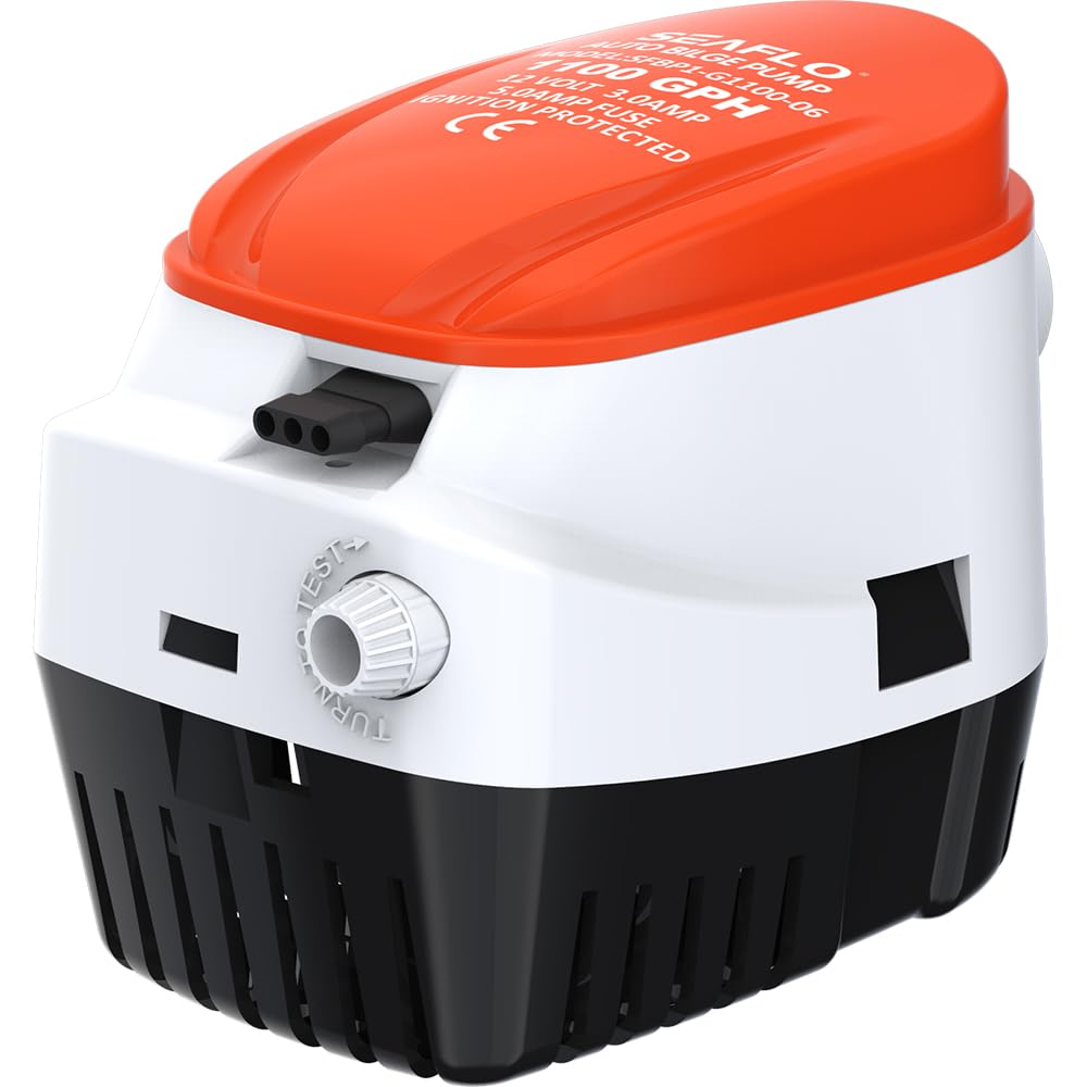 LIGHTEU SEAFLO Pompe à eau submersible automatique pour bateau 12 V avec interrupteur à flotteur 1100 GPH