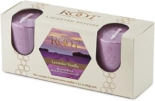 Root Candles Long Lasting Beeswax Blend Scented Candle Made in The USA, Votives 3-Count, Lavender Vanilla