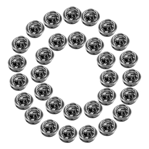 HOMSFOU DIY Craft Pin Backs Set Enamel Pin Locking Backs for Jewelry Making Badges and Tie Tacks