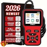 OBD2 V500 Diagnostic Scanner, Check Engine Light Code Scanner Tool with Reset, DTC, Data Stream, I/M Readiness, Car & Truck Scan Tool for All Vehicles Since 1996