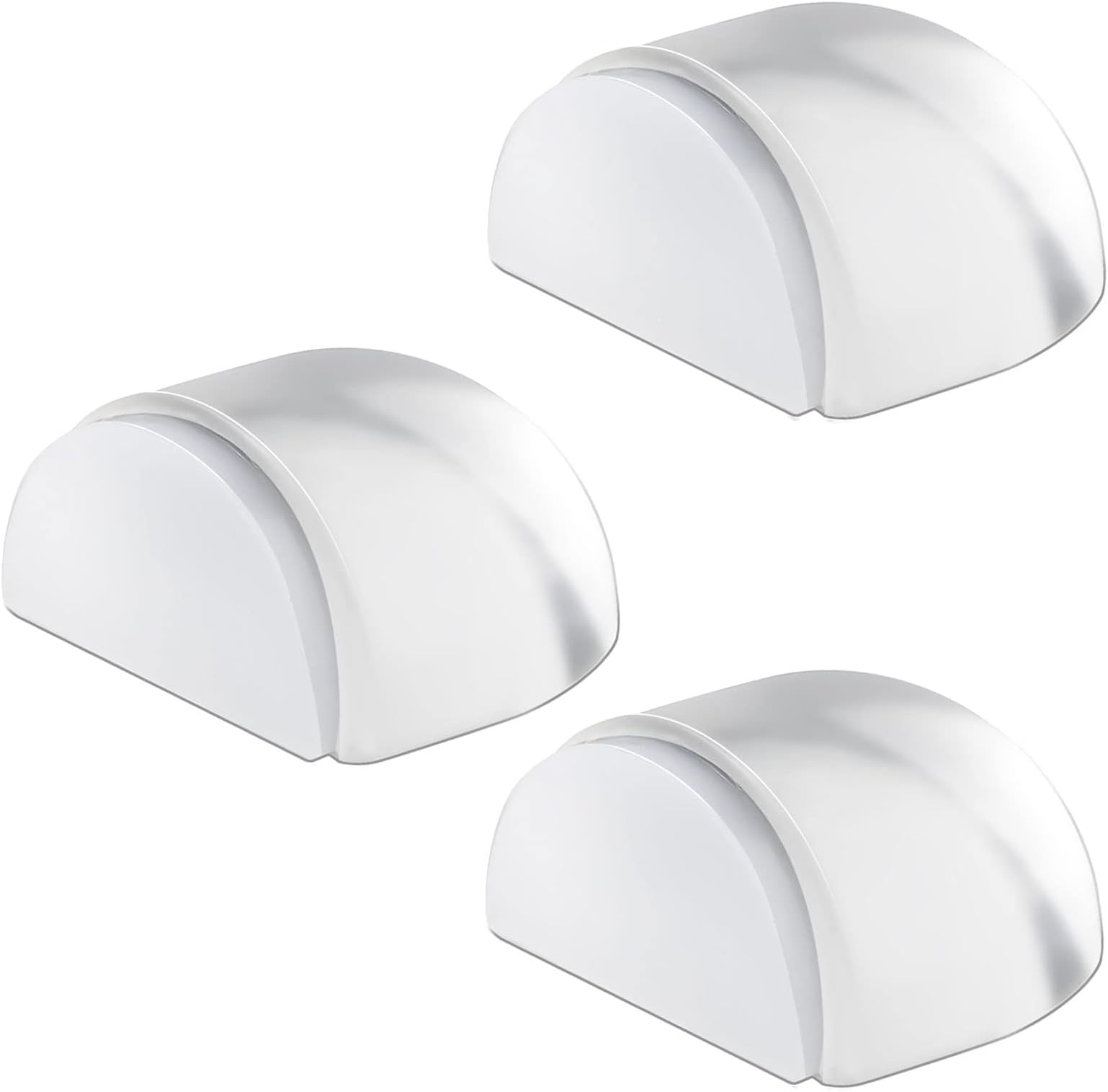VIDELLY 3 Pieces Door Stopper Transparent Self-Adhesive Door Stopper Floor Wall Buffers Protector Acrylic Shower Door Stopper No Drilling for Home Office Protect Walls and Furniture, Clear, 4cm/1.57in