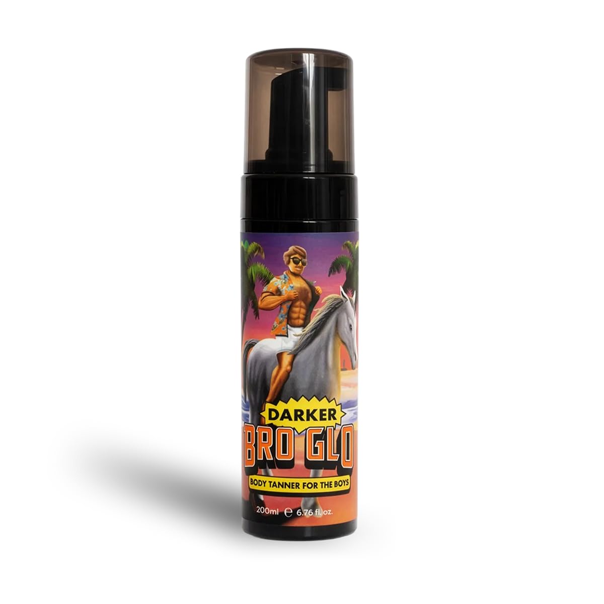 Bro Glo Darker Self Tanner for The Boys - Quick Application Easy Sunless Tan For Face and Body Oil Free Water Based Faster Skin Drying Natural Sun