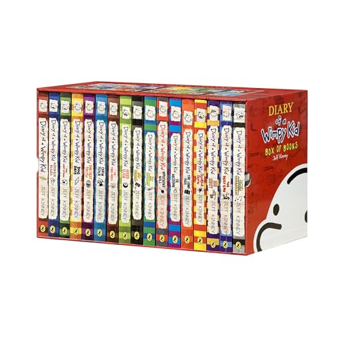 A Library of a Wimpy Kid 1-19 Boxed Set, 19 Books Complete Full Collection Series, Paperback