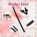 Molain 4 Pcs Black Elastic Bands for Wig for Keeping Wig in Place with Ear Covers, Lace Band for Wig Grip, Lace Band Melting Band for Lace Front for Women Hair