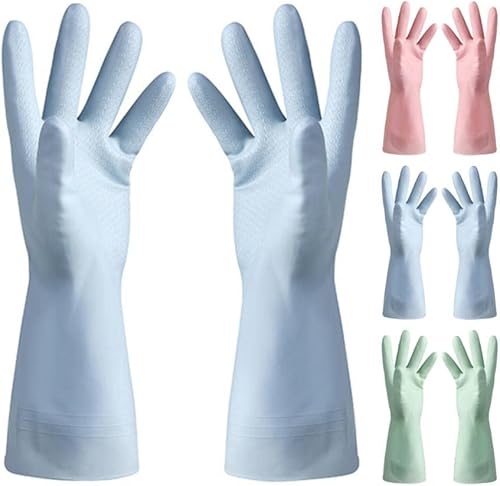 1 par de guantes útiles para la ropa sucia a prueba de agua antideslizantes para uso diario guantes de lavado y limpieza