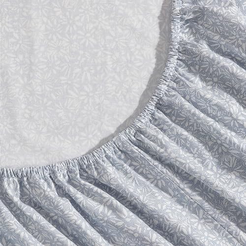 Image of Eddie Bauer - Twin Sheet Set with Fitted Sheet & Pillowcase, 100% Cotton Percale Bedding, Crisp & Cool, Dorm Room Essentials, Little Blossom