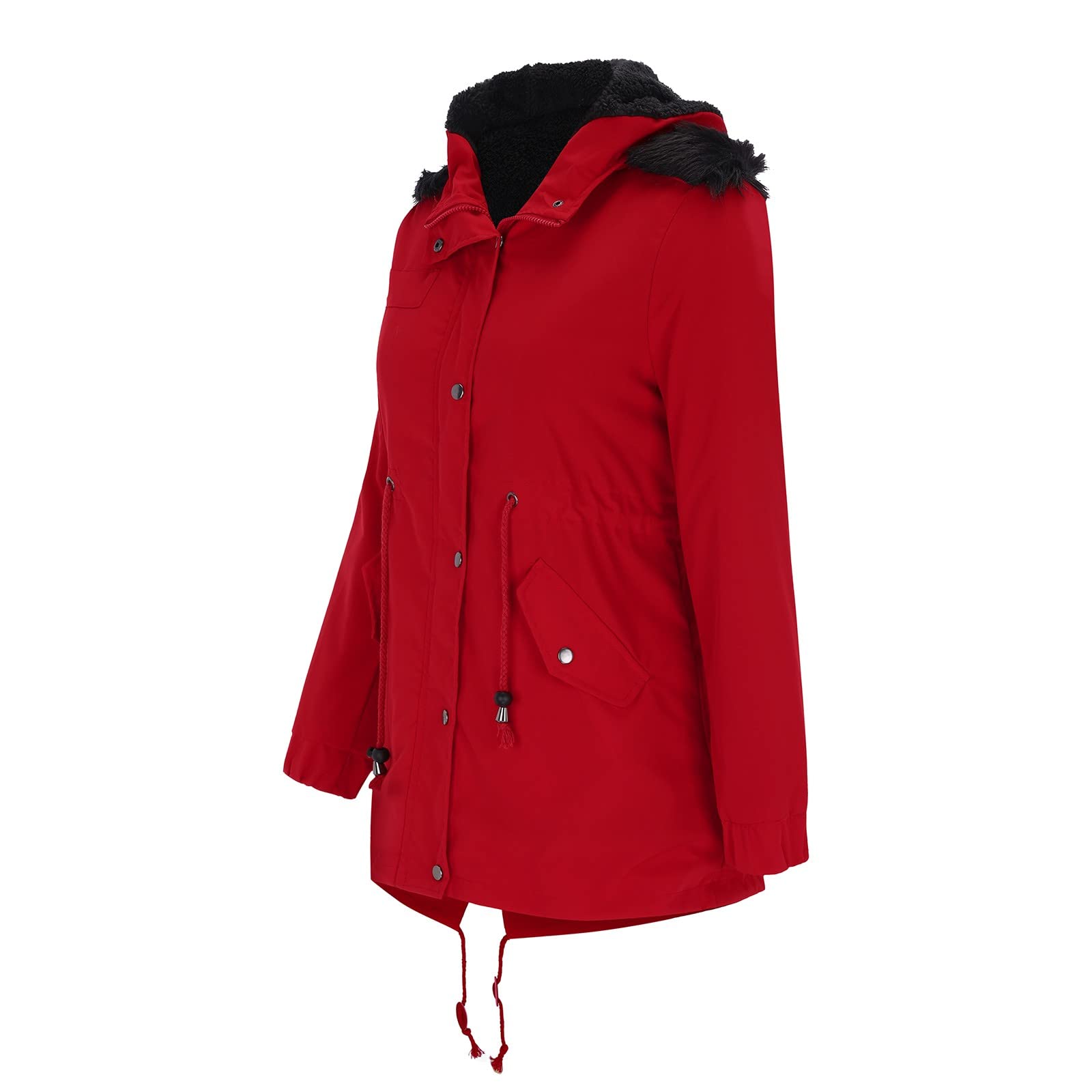 FGUUTYM Inserto cappotto gravidanza caldo spessa giacca lunga coperta con cappuccio