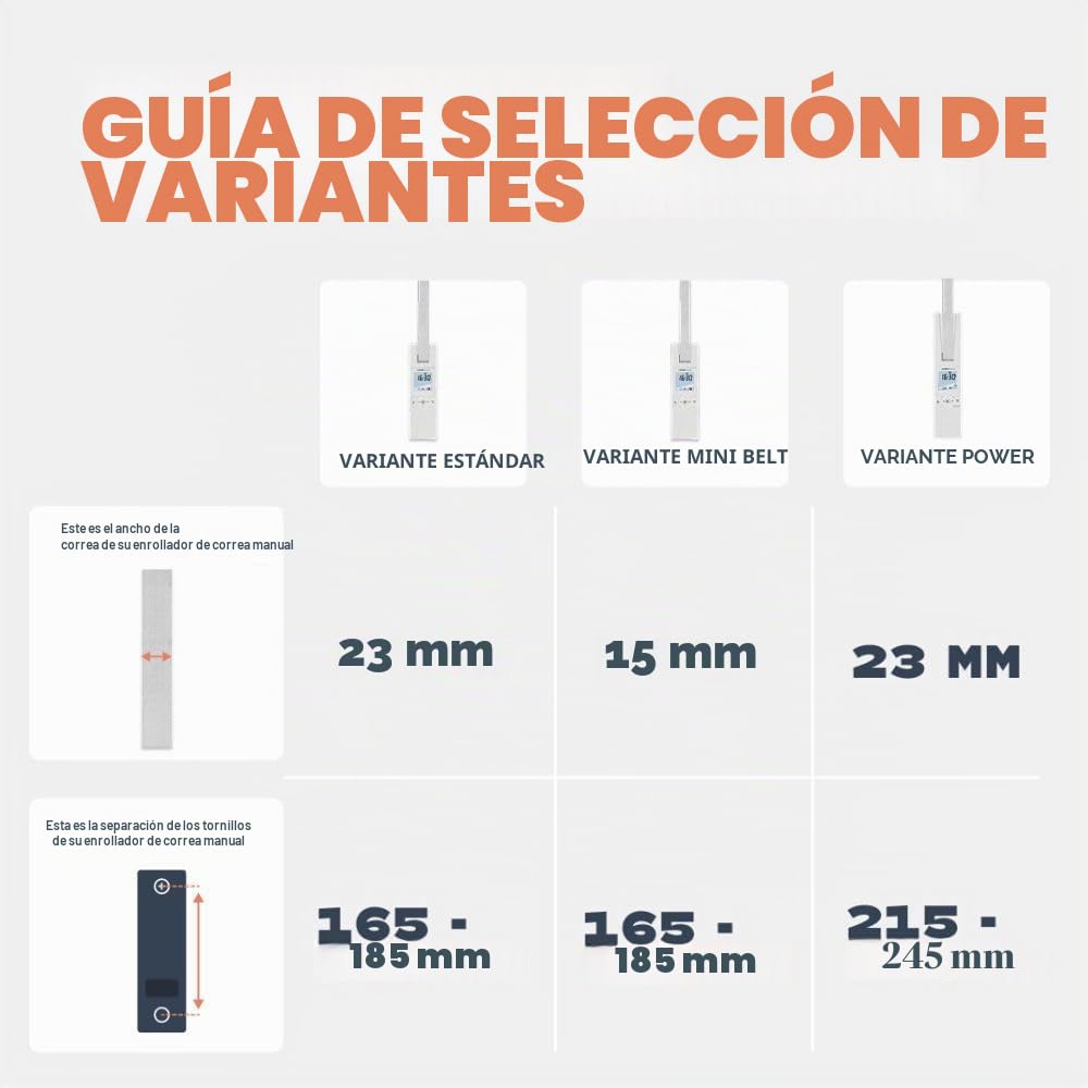 HOMEPILOT - Enrollador cinta RolloTron Premium mini | Motor eléctrico con pantalla para control cómodo persianas. Accesorio Smart Home - ¡adaptable instalación posterior! Capacidad carga: 45 kg