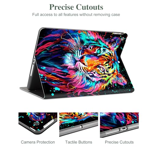 Lokigo Case for iPad 9th/8th/7th Generation 10.2 Inch, Tiger - image 5