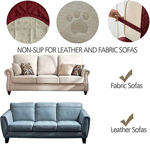Image of Ameritex Waterproof Nonslip Recliner Cover Stay in Place, Dog Chair Cover Furniture Protector, Ideal Recliner Slipcovers for Pets and Kids (Burgundy, 30'')