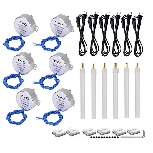6PCS Cup Turner Motor Synchronous Synchron Motor Turntable Motor 50/60Hz AC100~120V 4W CCW/CW Direction with 6ft Power Cord Switch Plug for Cup Turner,Cuptisserie,Hand-Made or Motor (5-6RPM)
