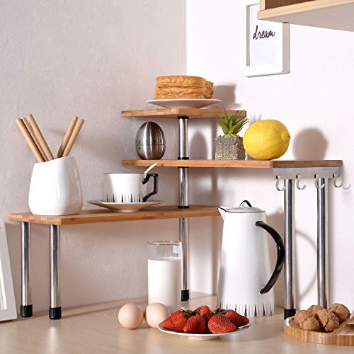 Ollieroo-3-Tier-Corner-Shelf-Bamboo-Countertop-Organizer-Bookshelf-Display-Shelves-Space-Saving-Rack-for-Living-Room-Kitchen-Office-with-Hooks