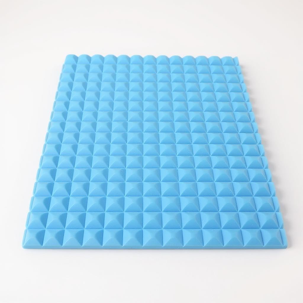 Egg Crate Foam Mattress Topper 2" Thick High Density Blue Upholstery Foam Orthopaedic Pressure Relief Bed Topper for Back, Hip & Shoulder Support – Made in UK (Double (135 x 190 cm))