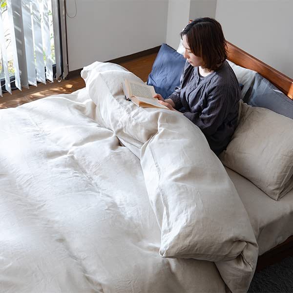 フランスベッド掛け布団カバー麻100% ダブル190×210