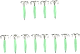 BESTOYARD 12 Peças 12 Iscas Luminosas Para Pesca De Lulas Anzóis De Pesca Para Polvo Iscas Luminosas Para Pesca De Tipo De Peixe Iscas Luminosas Para Pesca Noturna Iscas Luminosas Para