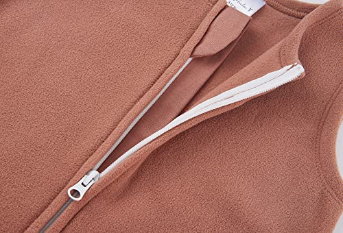 Hajakadas-Y Baby Micro-Fleece Sleeping Sack Baby Wearable Blanket, Sleeveless Swaddle Sleeping Bag (Light Brown,3-12Months) #TOP3