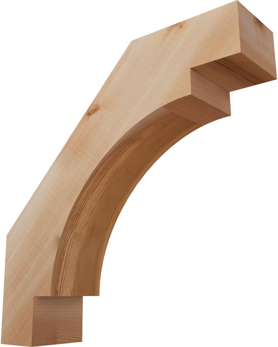 Ekena Millwork BRC04X14X14MRC00SWR 3 1/2"W x 14"D x 14"H Merced Smooth Knee Brace, Western Red Cedar