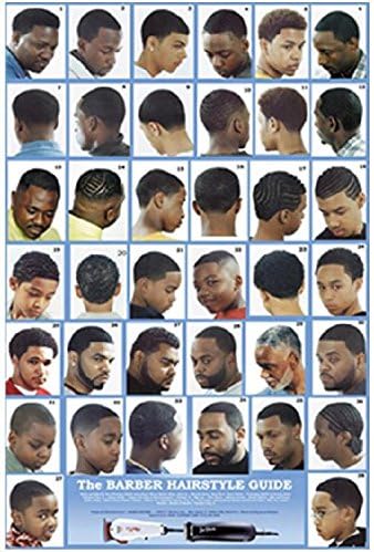 MD Barber Poster w/ 38 Male Haircuts & Styles
