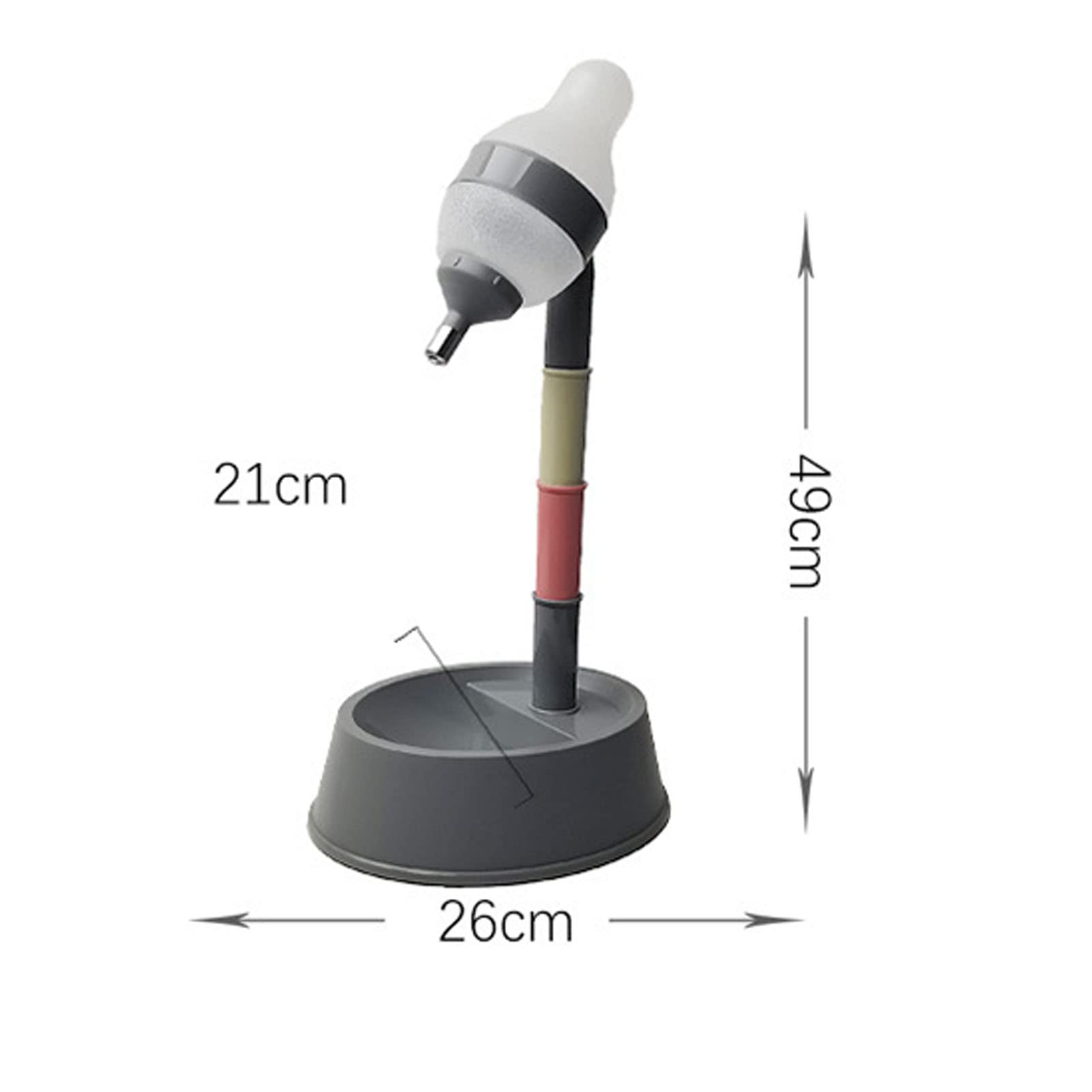 Dispensador de Agua de Pie para Mascotas, Dispensador de Agua para Gatos de Pie, Dispensador Automático de Botellas de Agua para Perros de Altura Ajustable Multipropósito, para Gatos, Perros(Gris)