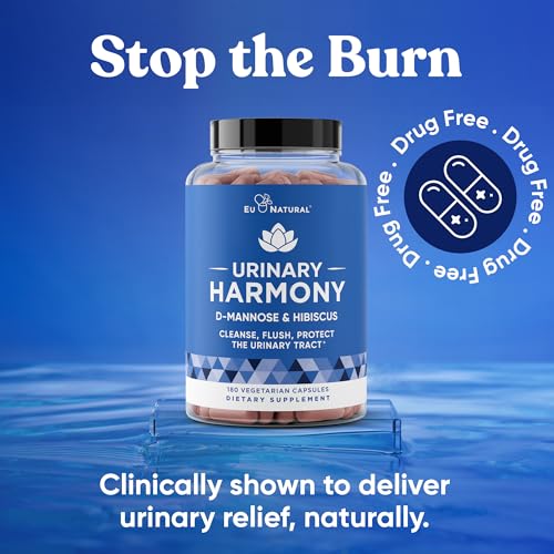 Image of Urinary Harmony D-Mannose Supplement for Urinary Tract Health, 180 Capsules