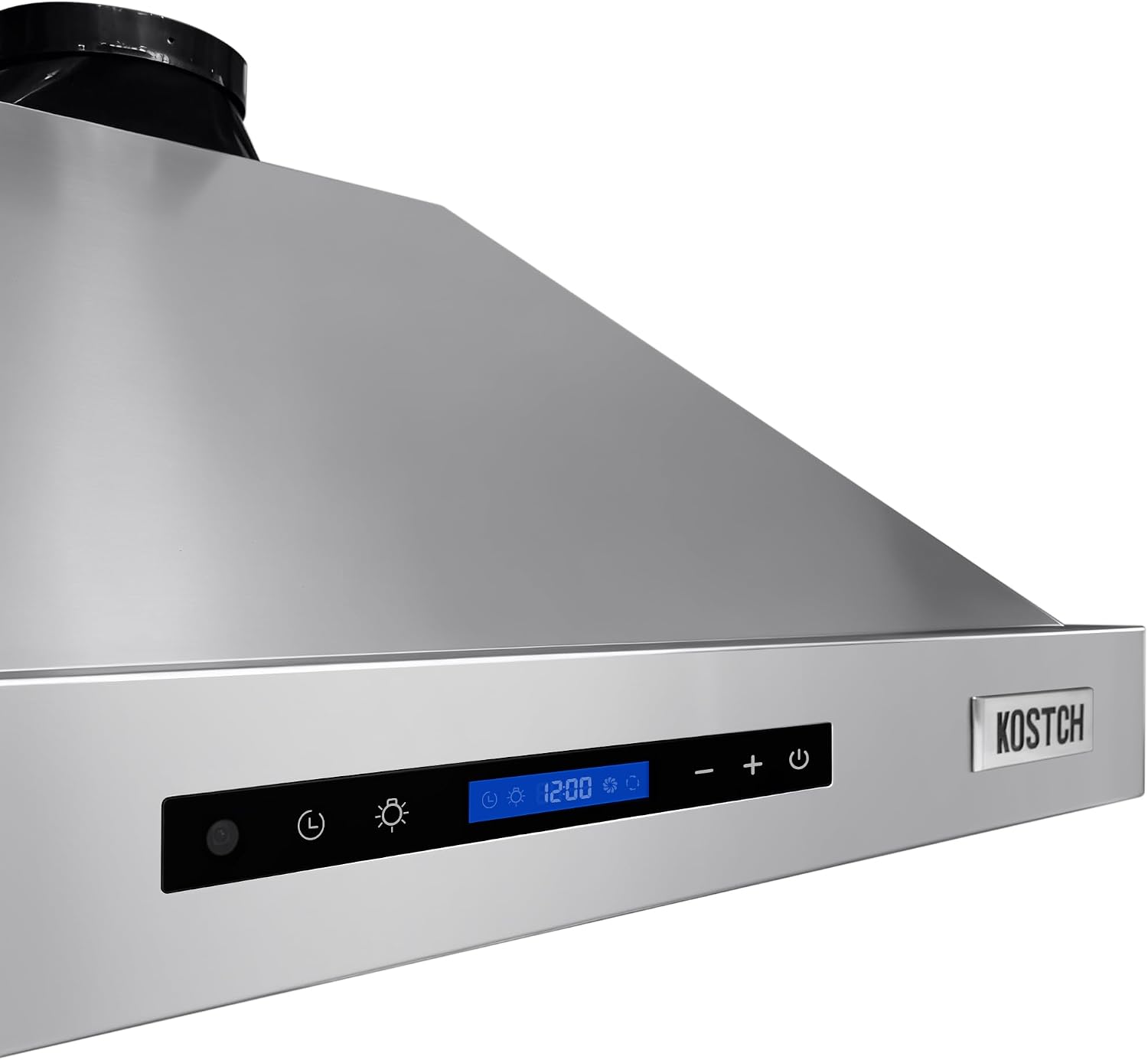 KOSTCH 48 inch Convertible Ducted Wall-Mounted Range Hood, 1200 CFM Kitchen Vent Hood with Touchscreen Control Panel, 3 Speed Exhaust Fan & LED Light, in Stainless Steel (Stainless Steel)