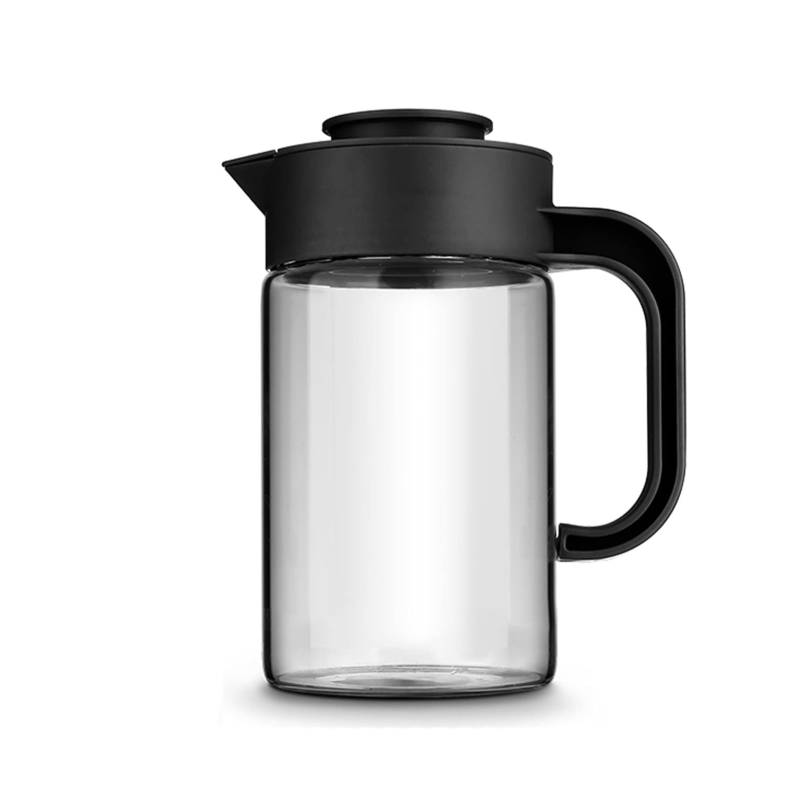 LOWLIU Caraffe di tè Freddo Bollitore in Vetro for la casa con Copertura della Polvere e Manico Lanciatore Resistente alla Temperatura for Succo, Bevanda, caffè ghiacciato, tè. brocche