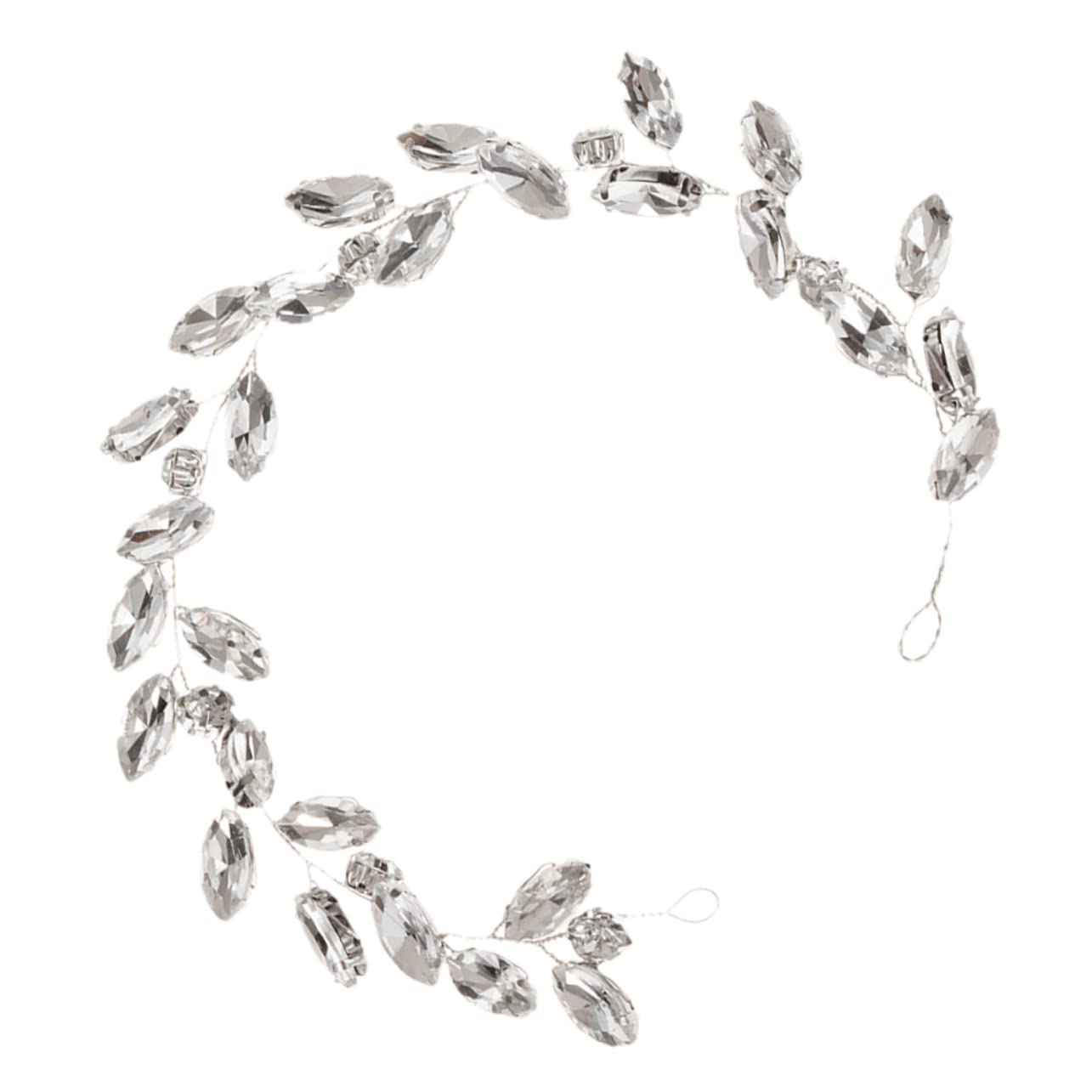 Abaodam 4 Piezas Diadema De Diamantes De Imitación Accesorios Para El Cabello Para Mujeres Diadema De Aleta Vid De Pelo Nupcial Ojo De Caballo Enredadera El Plastico Novia