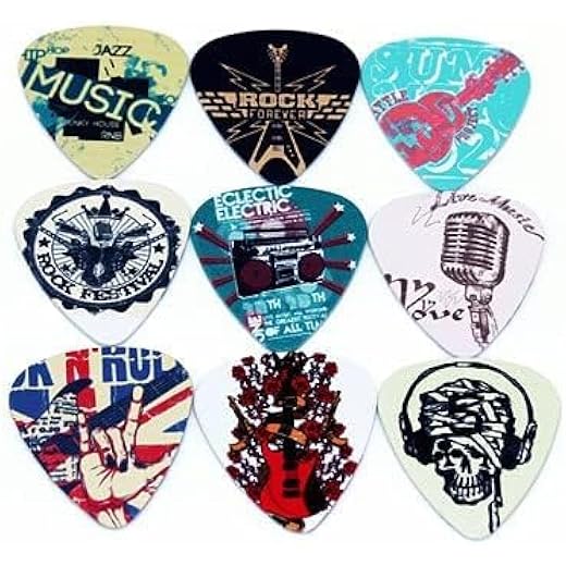 DAZZLIQ 9 Pcs Pearl Guitar Picks 1.00mm