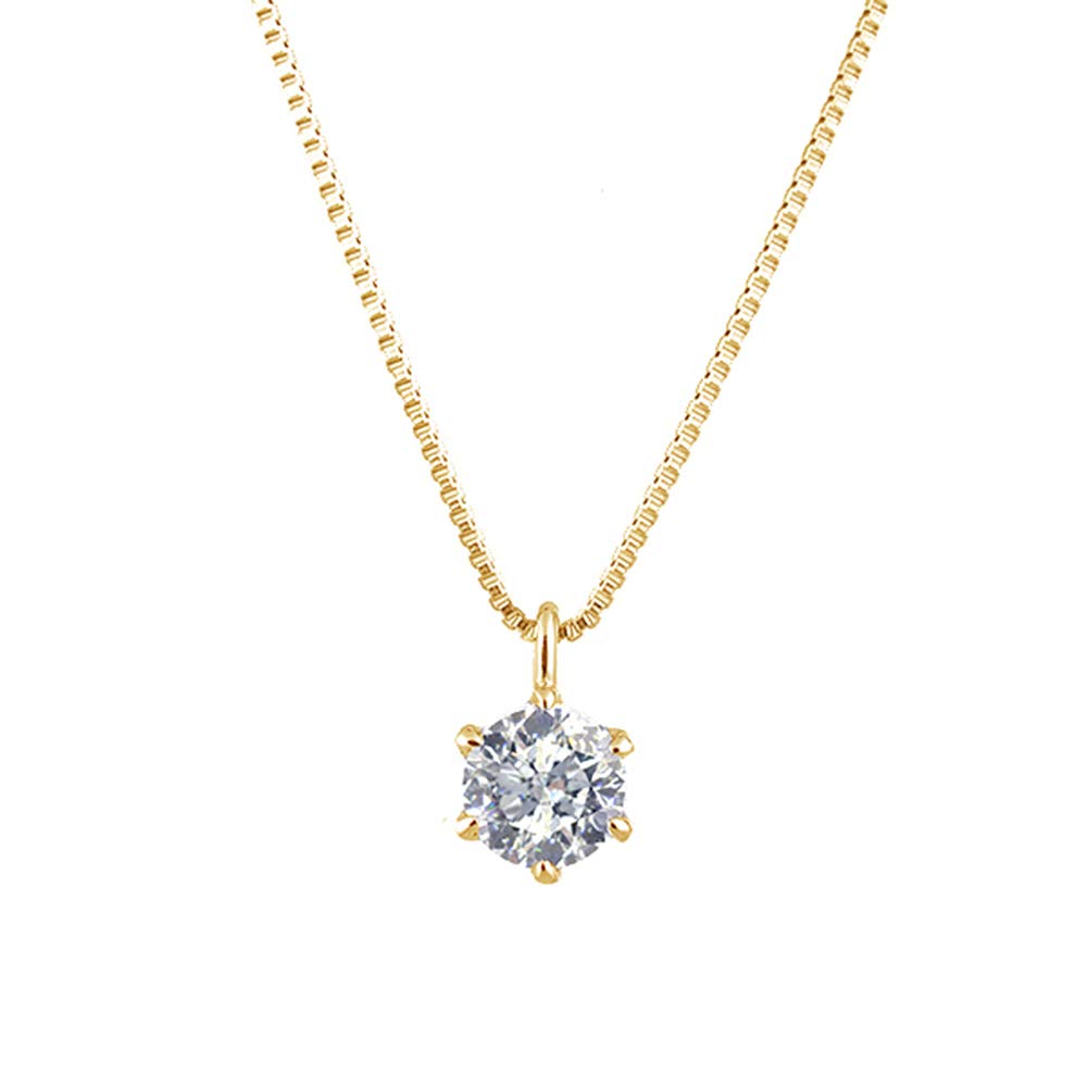 ダイヤモンド ネックレス 一粒 ゴールド 0.3カラット 鑑定書付 0.314ct Dカラー VS1クラス 3EXカット H&C CGL 通販