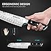MOSFiATA Santoku Knife- 7 Inch Vegetable Knife Ultra Sharp Chopping Knife- Forged EN.4116 German Steel- Including Sheath,Finger Guard,Knife Sharpener,Full Tang,Best Gifts with Handmade Gift Box