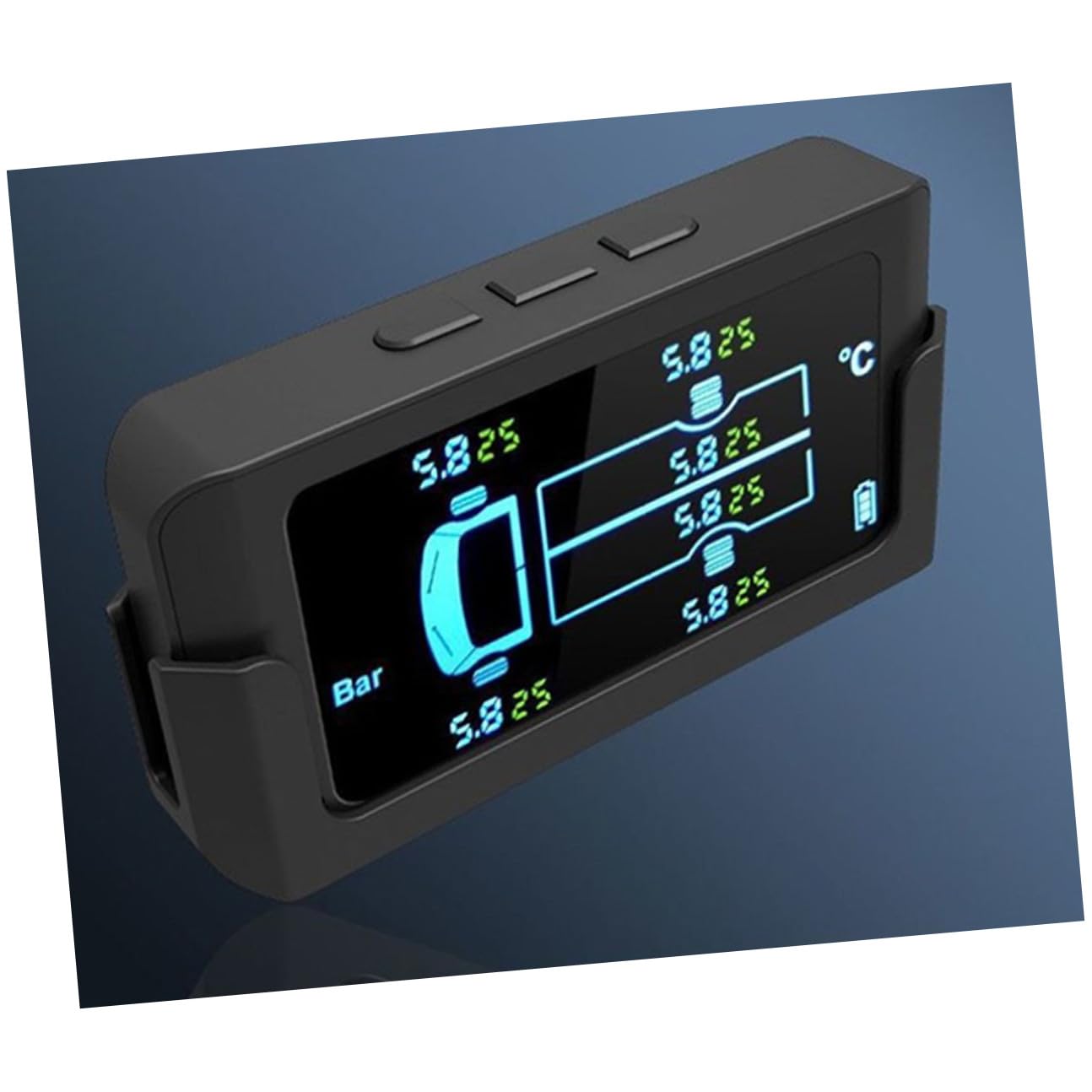 Cabilock Sistema di Monitoraggio Pressione Pneumatici e Sensori Esterni 4 Pneumatici Solare Display a Colori, Ricarica Solare per Camion e Auto