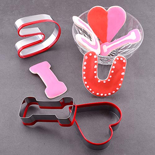 Fasaka Alphabet Cookie Cutters Set – I Love U For Valentine’s Day And Decorating Marry Cake #TOP6