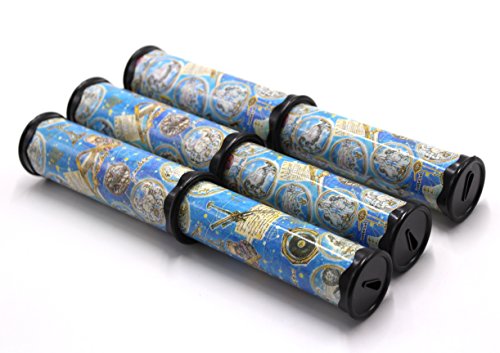 Spadorive 3 Pack Magic Kaleidoscope Toy For Kids Adults 3D Mirror Lens Kaleidoscope Party Favors Stretchable Long Classic Kaleidoscope Toy Educational Science Developmental Toy (Blue) #TOP2