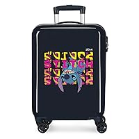 Disney Stitch Naughty Bagagli- Bagagli per bambini Unisex - Bambini e ragazzi Azul Marino